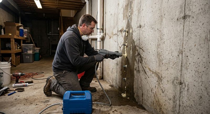 Basement Crack Repair in Greenville, SC