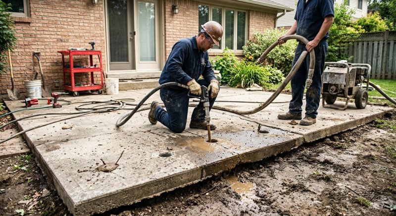 Concrete Patio Raising in San Antonio, TX