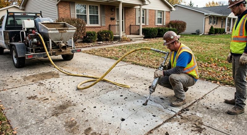 Driveway Slab Lifting in West Des Moines, IA