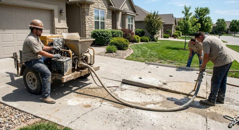 Driveway Slab Lifting in Des Moines, IA